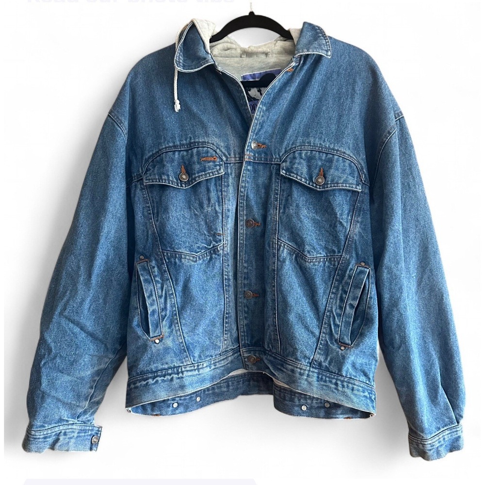 Vtg 80's Today's News Men Denim  Trucker Jacket Size XL